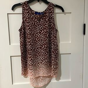 Ombré animal print blouse